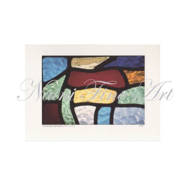 096 Landscape in Stain glass Card