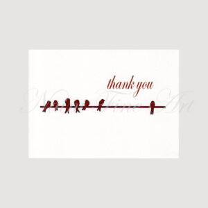 130 Thank you card with birds