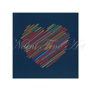 134 Colourful Heart Card